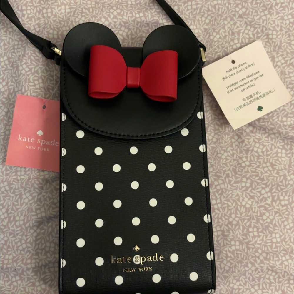 Kate Spade x Disney Black and White Polka Dot Bag